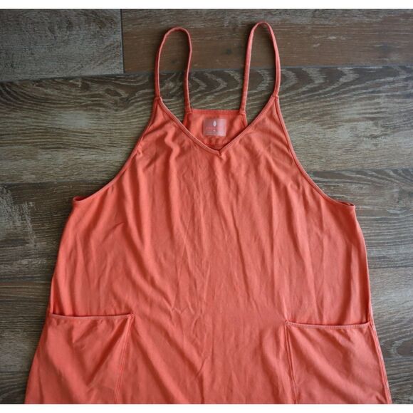 Free People Movement OB1239677 Women's Sz XL Coral Hot Shot Jumpsuit - Picture 4 of 8